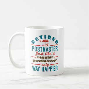 Remüder Postmaster Funny Retirement Happier Kaffeetasse