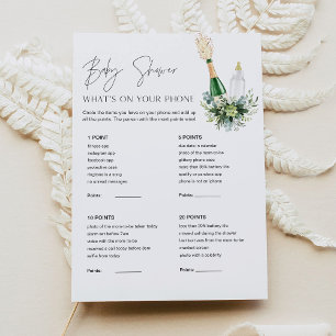 REMY Baby shower Ce qui est sur votre carte de jeu
