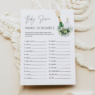 REMY Baby Word Scramble Baby shower Carte de jeu