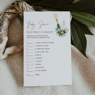 REMY Devinez le prix Baby shower carte de jeu