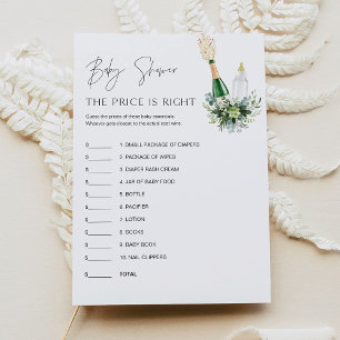 REMY Devinez le prix Baby shower carte de jeu