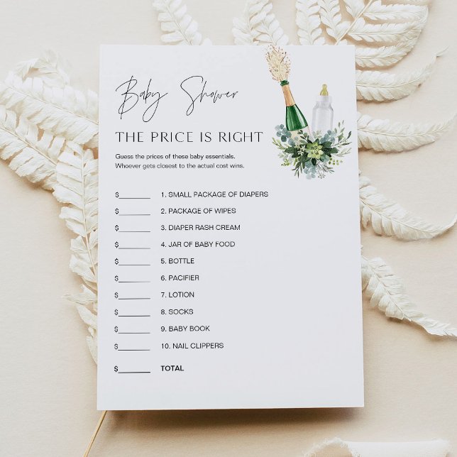 REMY Guess the Price Baby Shower Game Card Einladung (Von Creator hochgeladen)