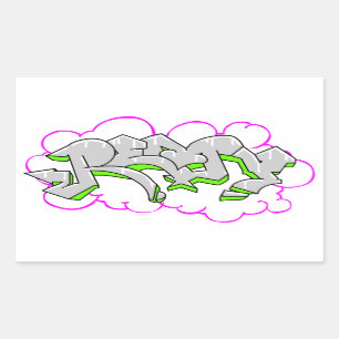 Remy NamensGraffiti Rechteckiger Aufkleber