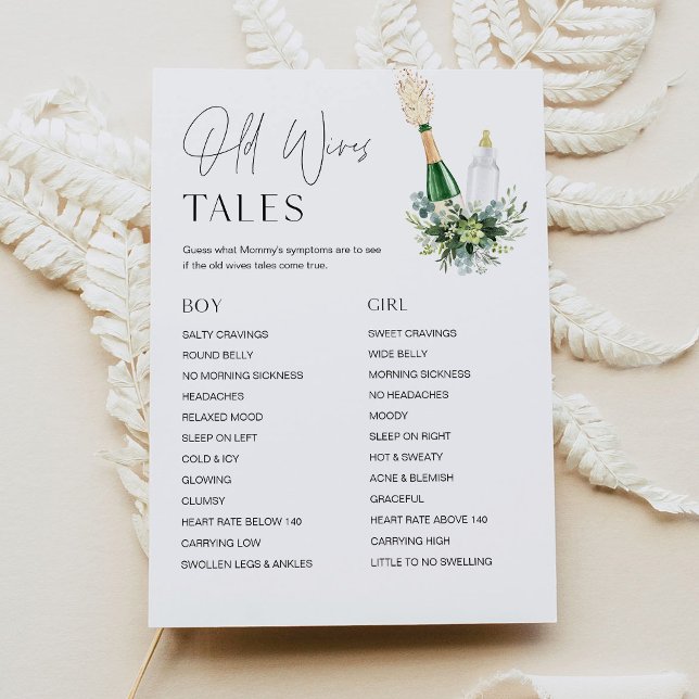 REMY Old Ehefrauen Tales Baby Shower Game Card Einladung (Von Creator hochgeladen)