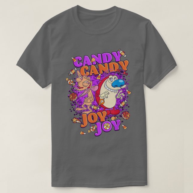 Ren and Stimpy Halloween Candy Candy Joy Joy T-Shirt (Design vorne)