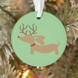 Ren-Dackel-Weihnachtsbaum-Verzierung Ornament