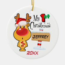 Ren-Gewohnheit des Babys erste Weihnachts