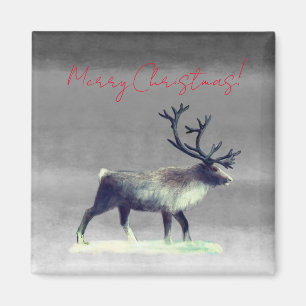 Ren in einem Wintertag Magnet