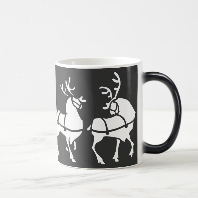 Ren-Tassen-Kaffeetasse-festliche blaue Verwandlungstasse (Rechts)