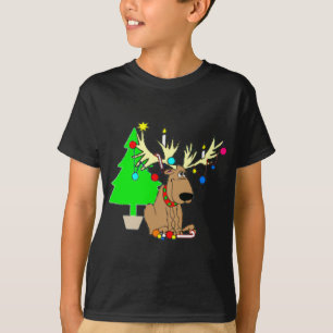 Ren-Weihnachtst-shirt Feriengeschenk T-Shirt