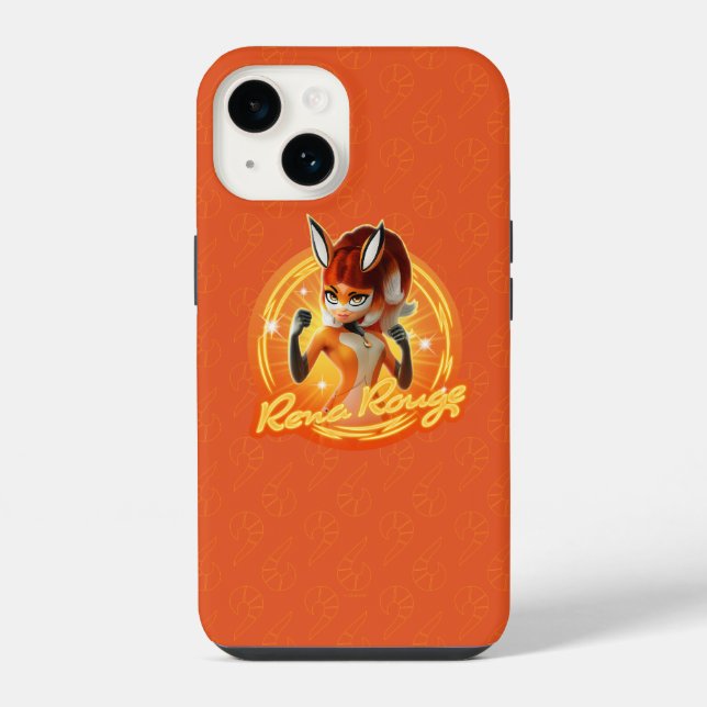 Rena Rouge Circle Abzeichen iPhone 14 Hülle (Rückseite)