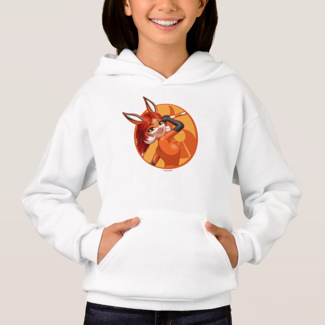 Rena Rouge Orange Abzeichen Hoodie (Vorderseite)