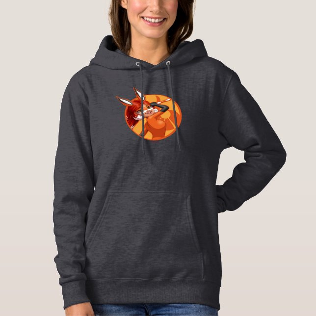 Rena Rouge Orange Abzeichen Hoodie (Vorderseite)