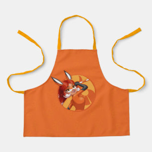 Rena Rouge Orange Abzeichen Schürze