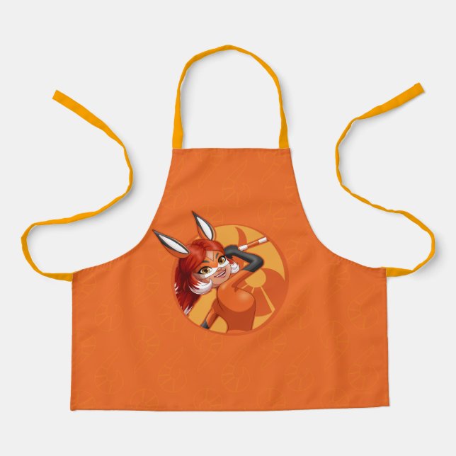 Rena Rouge Orange Abzeichen Schürze (Vorderseite)