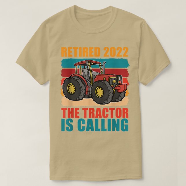 Renaissance 2022 Pensioner Traktor Bauer Retro viN T-Shirt (Design vorne)