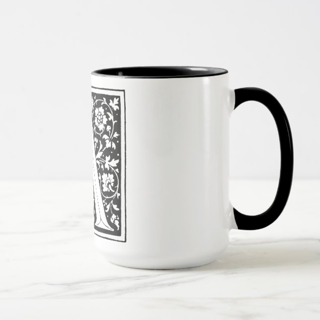 Renaissance Alphabet Letter A über die Tasse (Rechts)