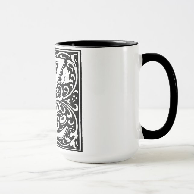 Renaissance Alphabet Letter Z on Tasse (Rechts)