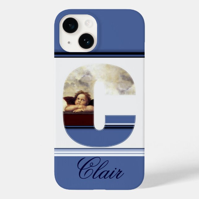 RENAISSANCE ANGEL C LETTER Winged Cherub Monogramm Case-Mate iPhone Hülle (Rückseite)