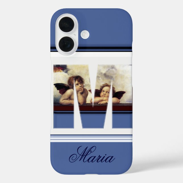 RENAISSANCE ANGEL M LETTER Winged Cherub Monogramm title_seo2 (Rückseite)