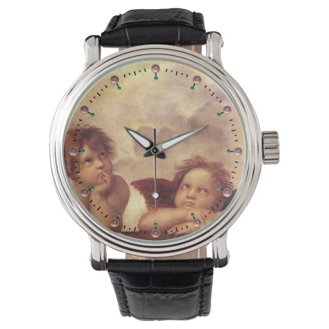 RENAISSANCE ANGELS /Winged Cherubs Armbanduhr (Vorderseite)
