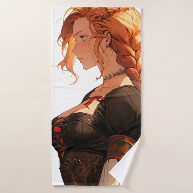 Renaissance Anime Woman Badehandtuch (Badehandtuch)
