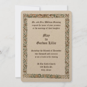 Renaissance-Ära ca. 1550 Blumenstrauß Einladung