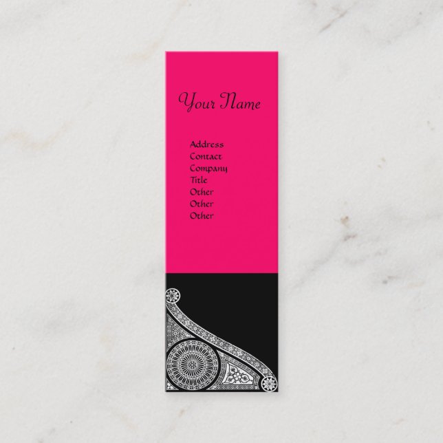 RENAISSANCE ARCHITECT Architecture, Pink Black Mini Visitenkarte (Vorderseite)