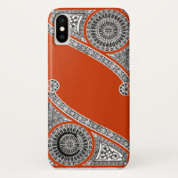 RENAISSANCE ARCHITECT Red Orange Monogramm