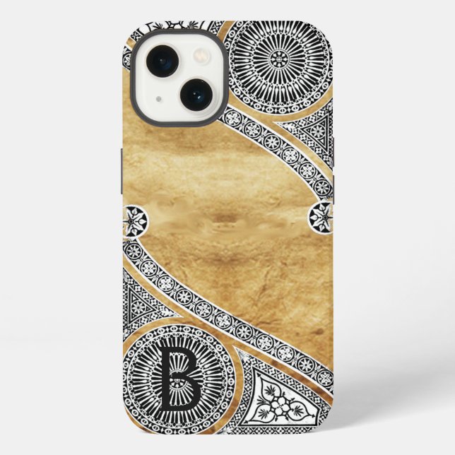 RENAISSANCE-ARCHITEKT Pergament-Monogramm  iPhone Hülle (Rückseite)