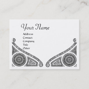 RENAISSANCE-ARCHITEKTUR-MONOGRAMM, Schwarz-weiß Visitenkarte