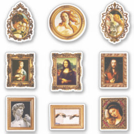 Renaissance Art Gerahmtes Set Pack Aufkleber