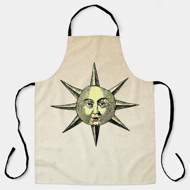 Renaissance Astronomie - Sonnengesicht Hand gefärb Schürze (Vorderseite)