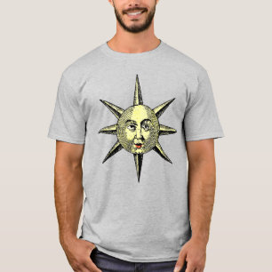 Renaissance Astronomie - Sonnengesicht Hand gefärb T-Shirt