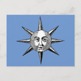 Renaissance Astronomie - Sonnengesicht Postkarte