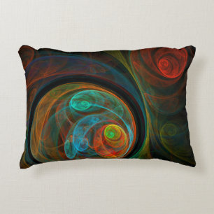 Renaissance Bleu Abstrait Art Accent Coussin