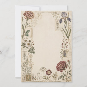 Renaissance-Botanik-Hochzeitseinladung Einladung