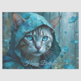 Renaissance Cat Birthday Seidenpapier