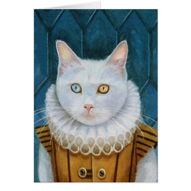 "Renaissance Cat" Blank Card (Vorne)