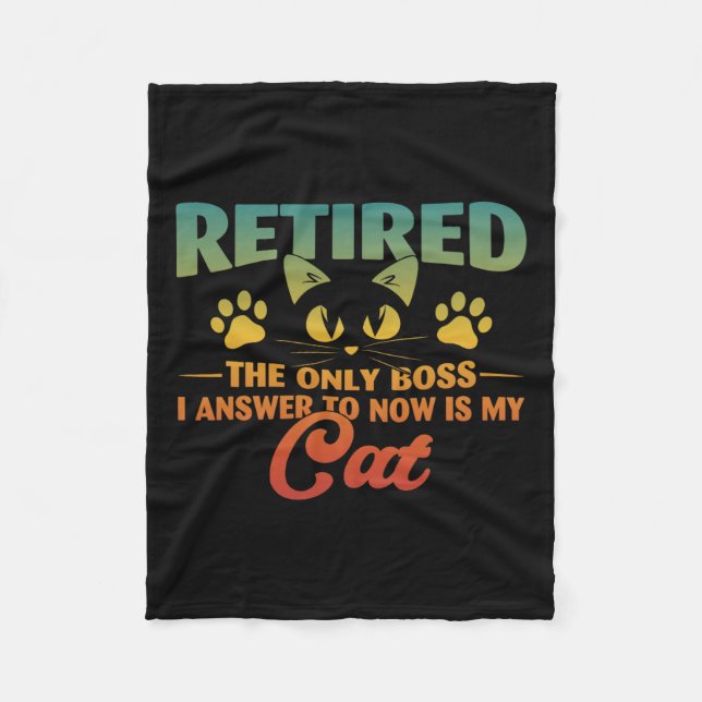 Renaissance Cat Funny Retirement 2024 Decoration M Fleecedecke (Vorderseite)