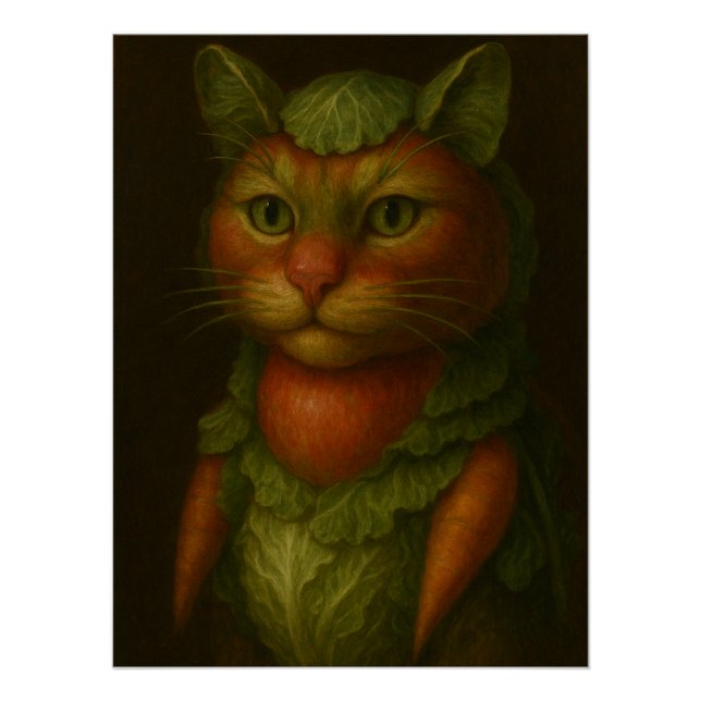Renaissance Cat Portrait Poster (Vorderseite)