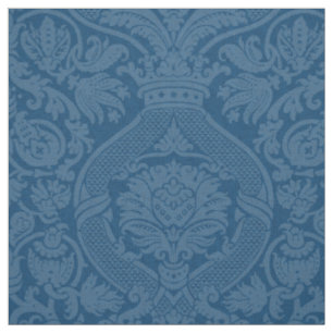 Renaissance Damast - Pfauenblau Stoff