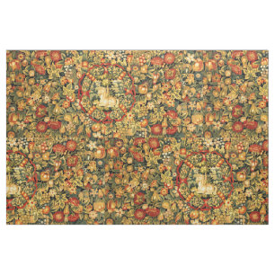 Renaissance Einhorn Amid Frucht & Blume Muster Stoff