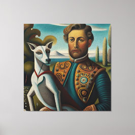 Renaissance Elegance Italian Greyhound and Noble Leinwanddruck