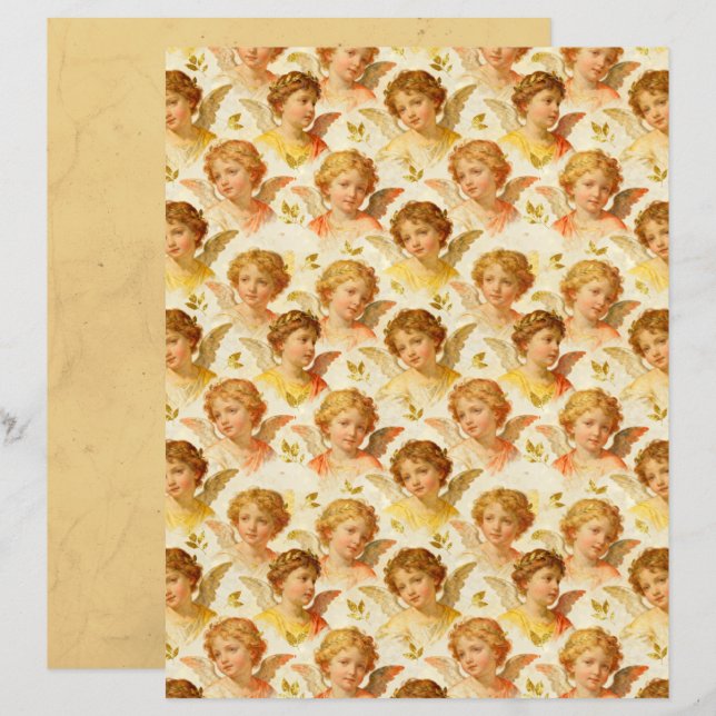Renaissance-Engel Scrapbook Papier (Vorne/Hinten)