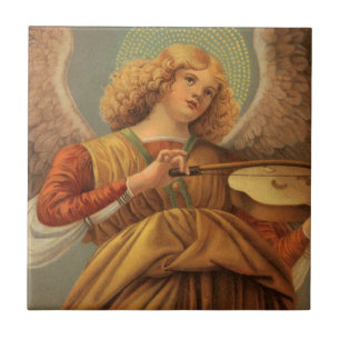 Renaissance Engel spielt Violine Melozzo da Forli Fliese