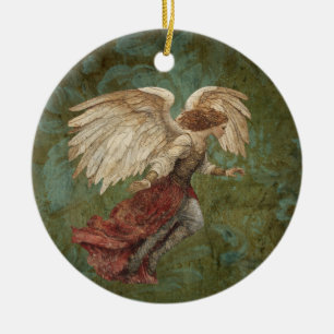 Renaissance-Engel, Vintager Engel-Ornament Keramik Ornament