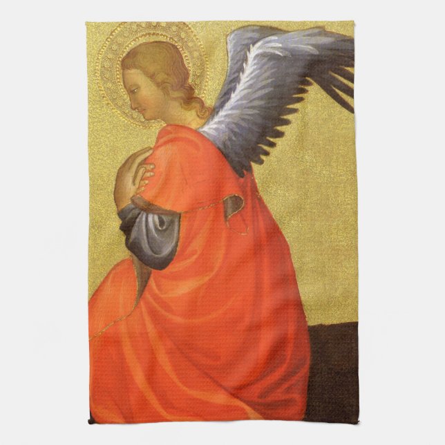 Renaissance Engel von Master of the Bambino Vispo Geschirrtuch (Vertikal)