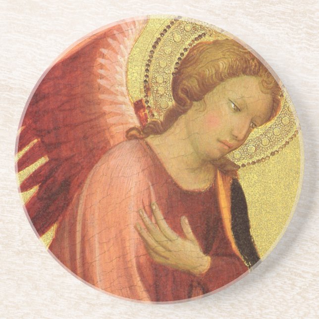 Renaissance Engel von Master of the Bambino Vispo Sandstein Untersetzer (Vorne)