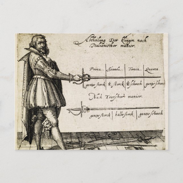 Renaissance Fencing Postkarte (Vorderseite)